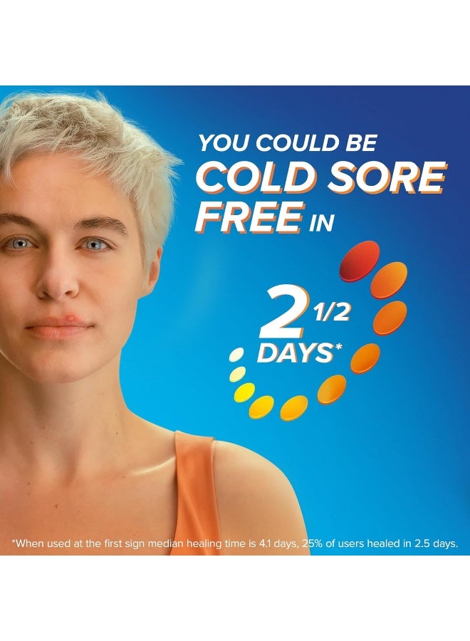 Abreva 10 Percent Docosanol Cold Sore Treatment, Treats Your Fever Blister in 2.5 Days - 0.07 oz Tube x 2 - Image 2
